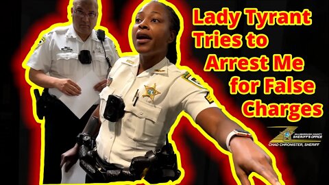 LADY COP TYRANT TRIES TO ARREST ME FOR FALSE CHARGES. HCSO FALSIFIED TRESPASSING DOCUMENTS. Pt. 2