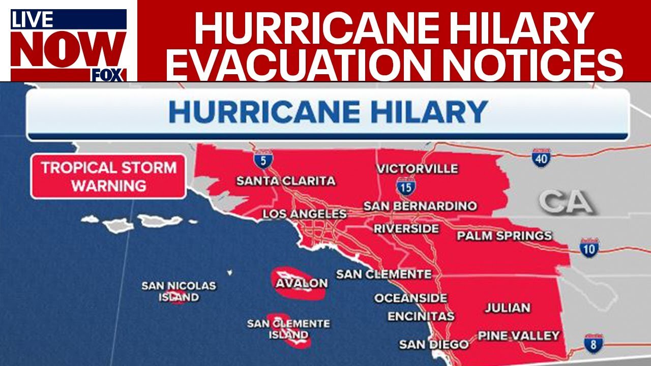 Hurricane Hilary: California EVACUATION notices issued, flash flood alerts activated storm surge