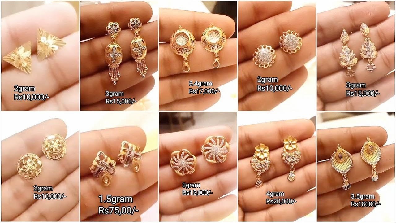 Buy online Daily wear Gold Earring Designs 2022! Order singl