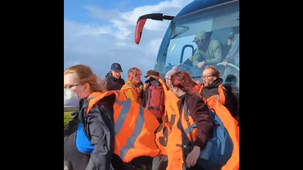 Bus Plows Through Climate Crazies