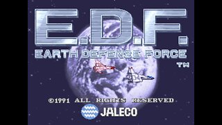 E.D.F. Earth Defense Force Arcade Game, Jaleco 1991, longplay