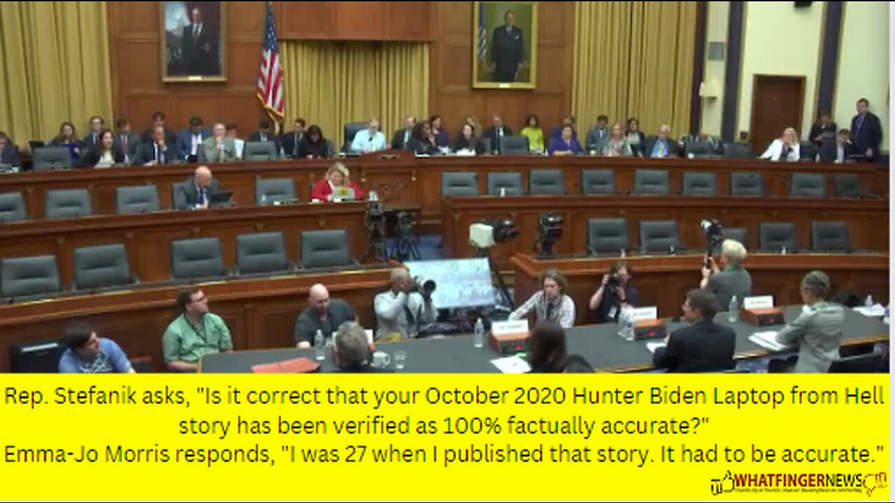 Rep. Stefanik asks, Is it correct that your October 2020 Hunter Biden Laptop