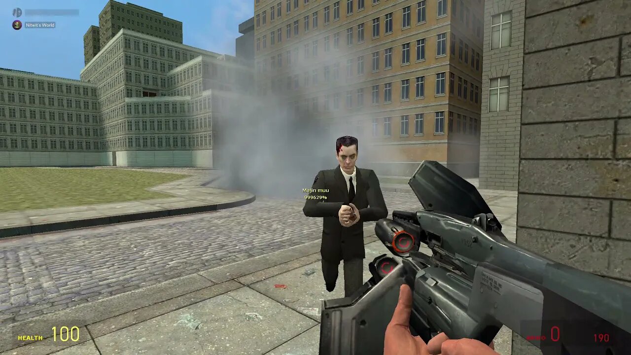 Garry's Mod Twin Towers in hell and Godzilla rape