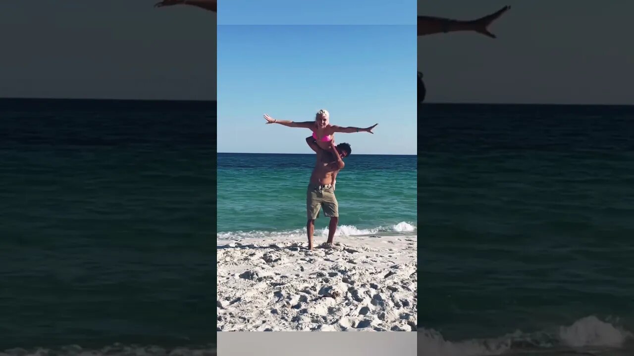 Angel on The Beach 🏖️💃#swingdance #countrydance #coupledance #partnerdancing #acrodance #dancing