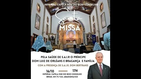 CONVITE: Neste Sábado 16 de Outubro Dom Bertrand em Abadiânia - Goiás participando da Santa Missa