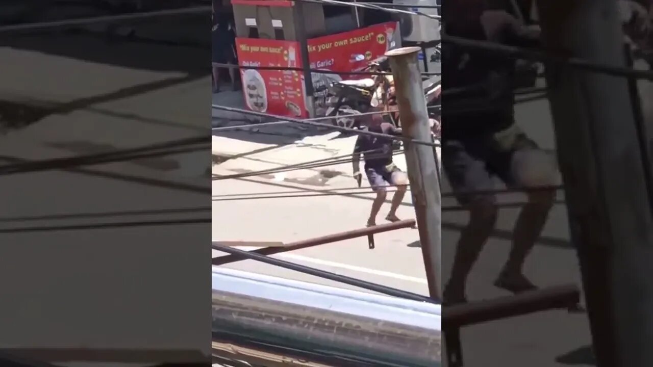 A PM isolou a área, chamou negociador.Aí chega um bêbado, acostumado a separar briga #shorts MEME