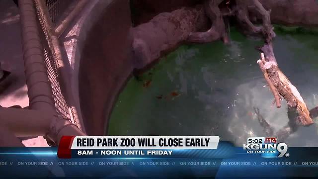 Reid Park Zoo will close early this week due to extreme heat