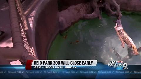 Reid Park Zoo will close early this week due to extreme heat