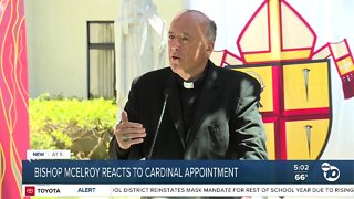 Bishop McElroy reacts to cardinal appointment