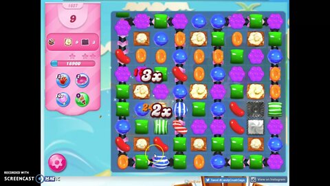 Candy Crush Level 1627 Audio Talkthrough, 2 Stars 0 Boosters
