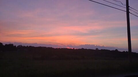 beautiful sunset over Bethel, NY