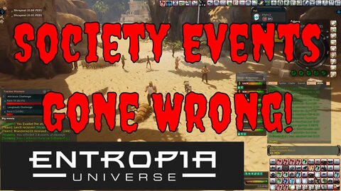 Diabolical Dominion Creating Weird Society Events In Entropia Universe Gone Wrong With TT Knife