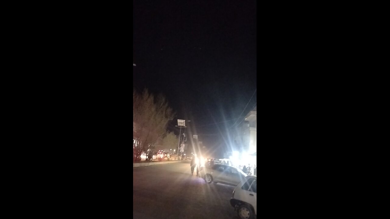 Night View of Circular Road D I Khan