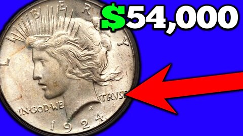 SUPER RARE 1924 PEACE DOLLAR COINS WORTH MONEY!!