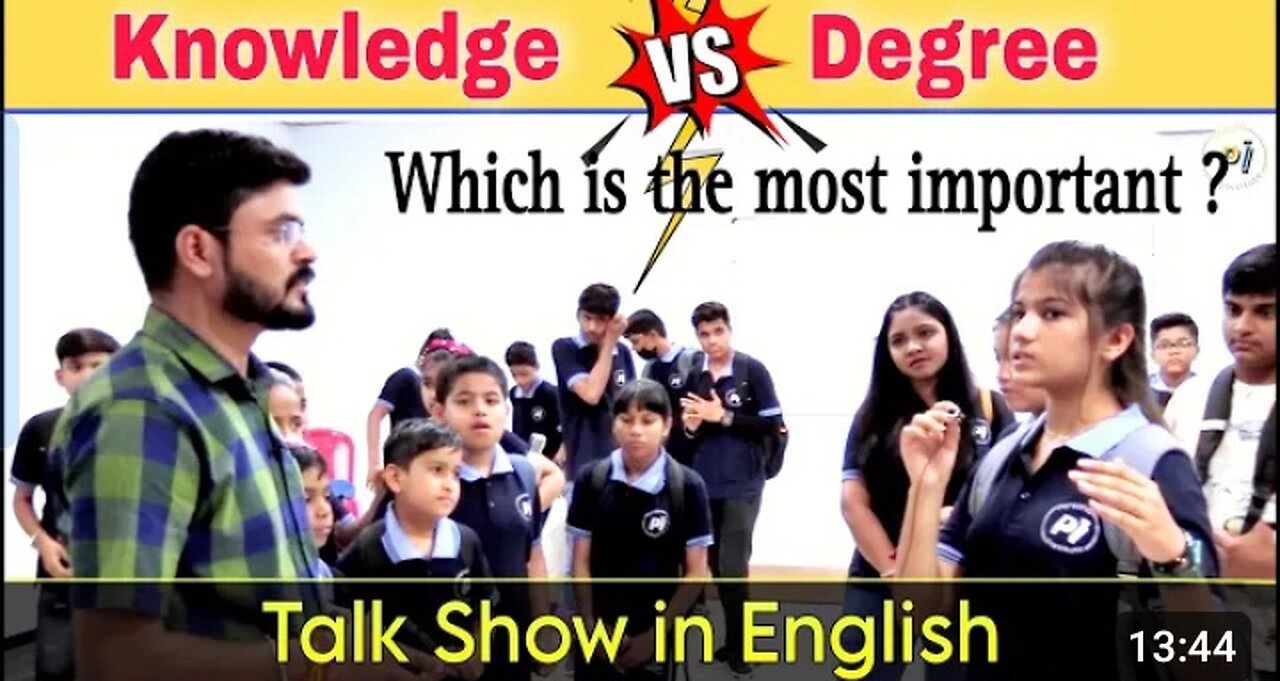 Knowledge Vs Degree which is the most important students Opinion ! English speaking practice