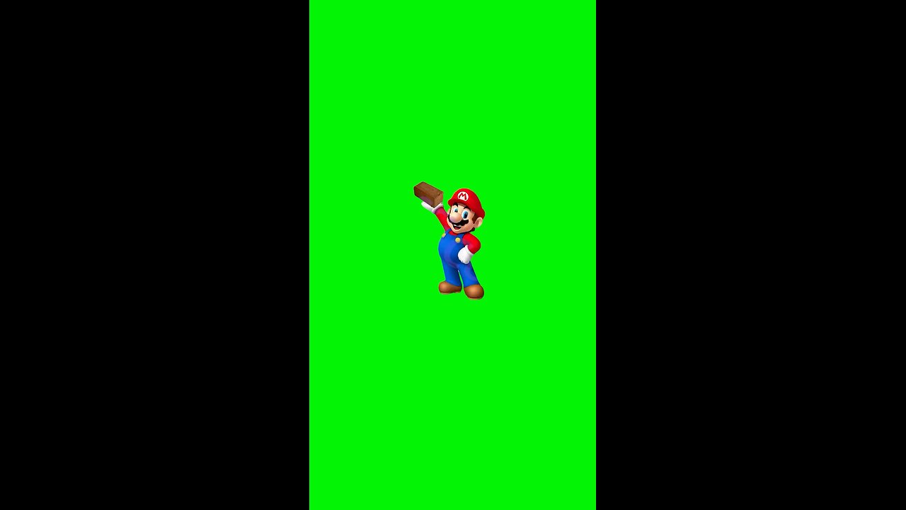 Mario Throwing a Brick | Green Screen. Original video by Trafficallity