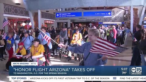 Honor Flight Arizona takes off to D.C. with local Veterans