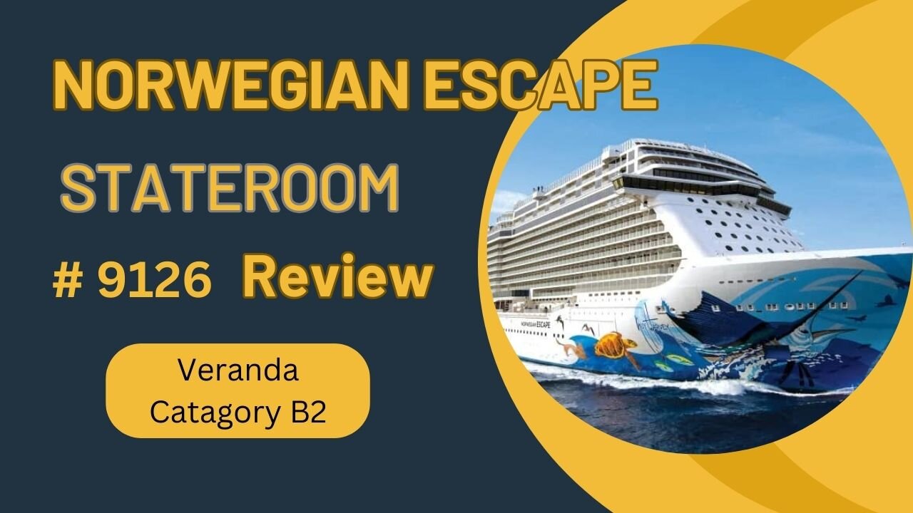 Norwegian Escape Veranda Category B2 Stateroom tour December 2023