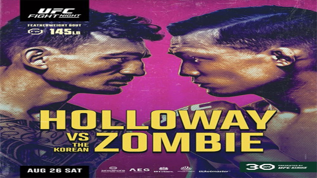 UFC Fight Night 225 Holloway vs The Korean Zombie #ufc #fightnight #mmaknockout #mma