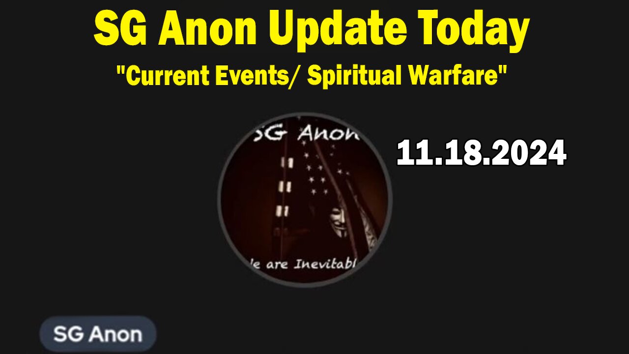 SG Anon Sits Down w/ Francine To Talk Current Events/Spiritual Warfare