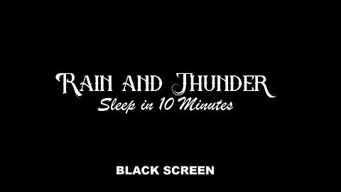 Rain Noise with Thunder | Fall asleep fast | Black Screen Rain