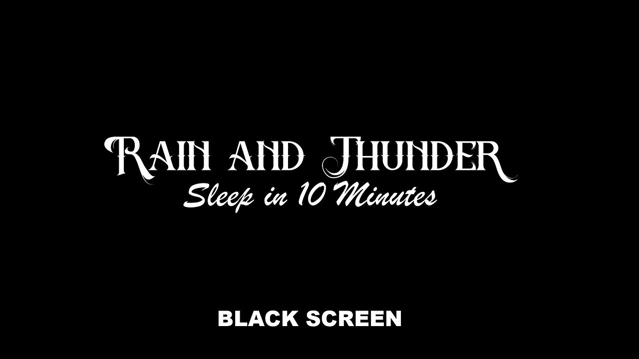 Rain Noise with Thunder | Fall asleep fast | Black Screen Rain