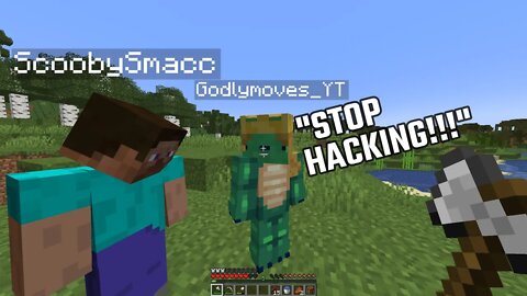 We were ACCUSED OF HACKING in a random Minecraft SMP! (ft. Scooby Snacc)