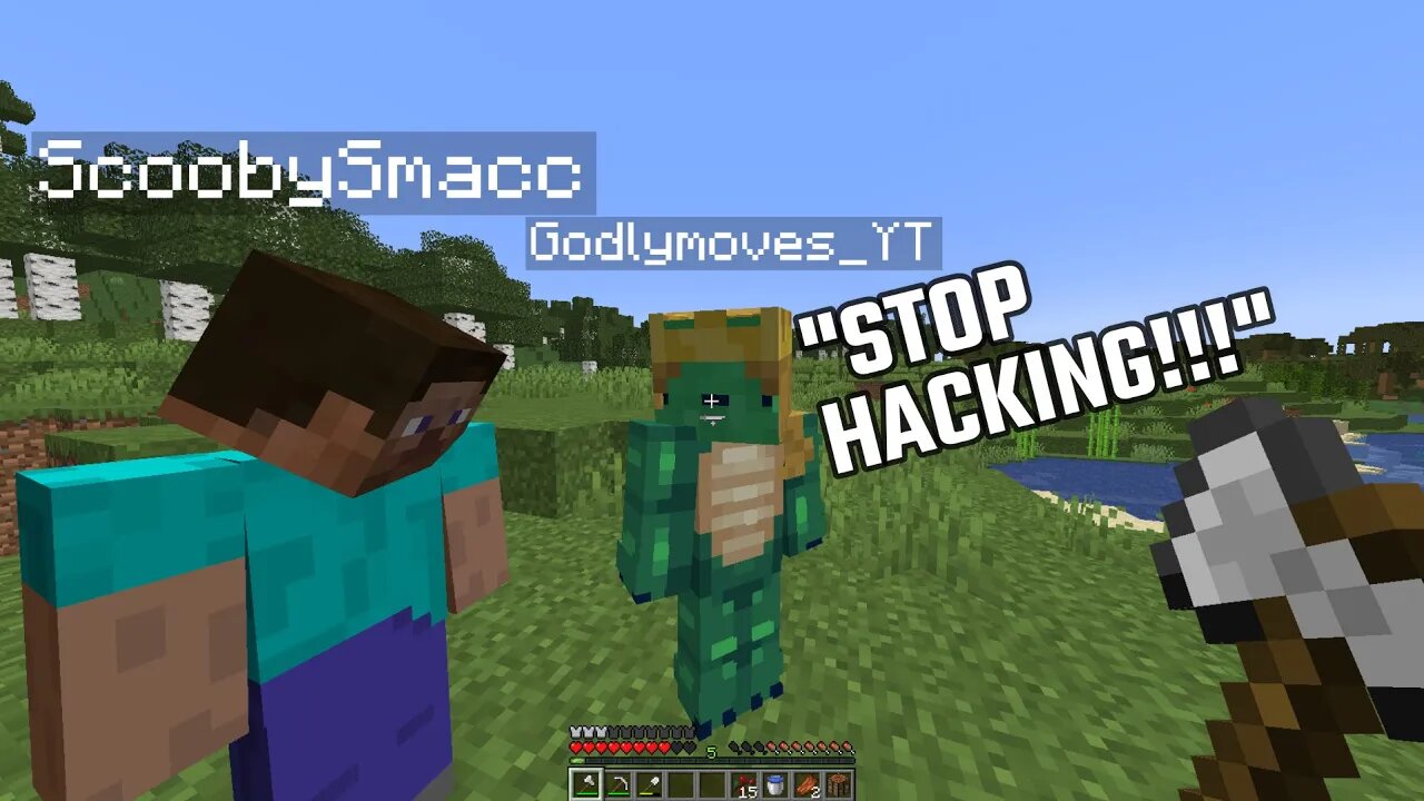 We were ACCUSED OF HACKING in a random Minecraft SMP! (ft. Scooby Snacc)