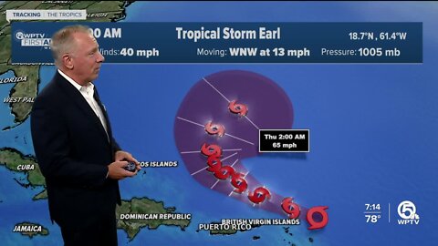 Tropical Storm Earl update for Saturday, September 3, 2022