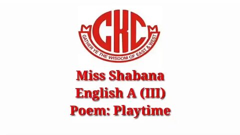 ENGLISH A 3 POEM PLAY MATE