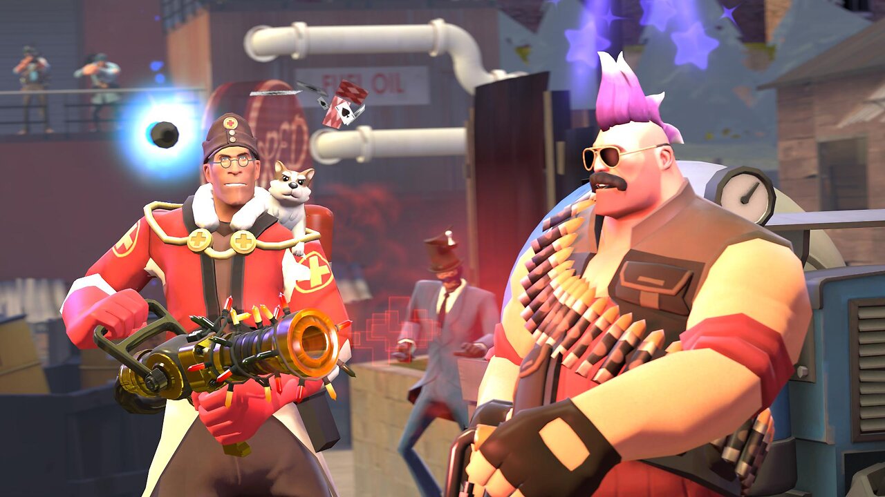 Team fortress 2 - Pushing the cart on Upward