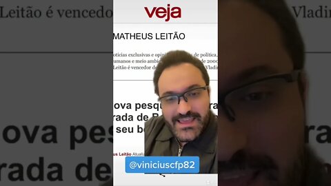 TEATRO? Matheus Leitão impressionado com a virada de Bolsonaro nas pesquisas da Genial/Quaest P1