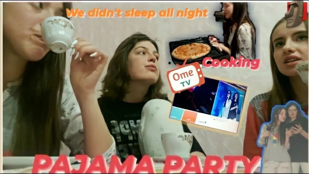 PAJAMA PARTY VLOG!girls night in ♡| disco+karaoke+ometv