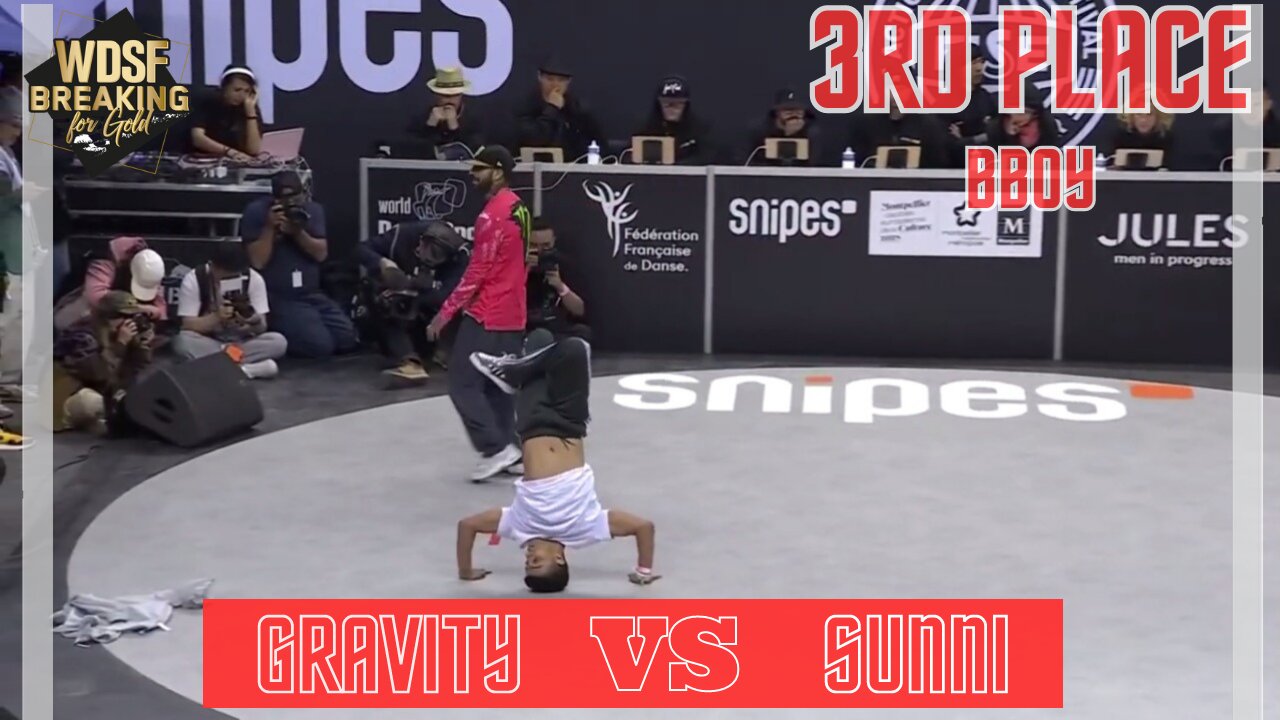 BBOY GRAVITY VS BBOY SUNNI | 3RD PLACE | 1 VS 1 | WDSF MONTPELLIER FRANCE 2023