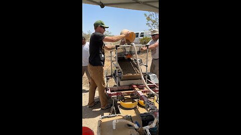 The Gold Rattler Wash Plant processing dirt in the desert for gold