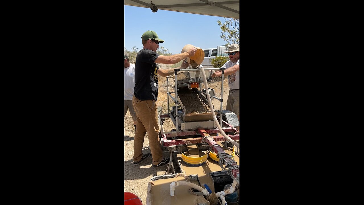 The Gold Rattler Wash Plant processing dirt in the desert for gold