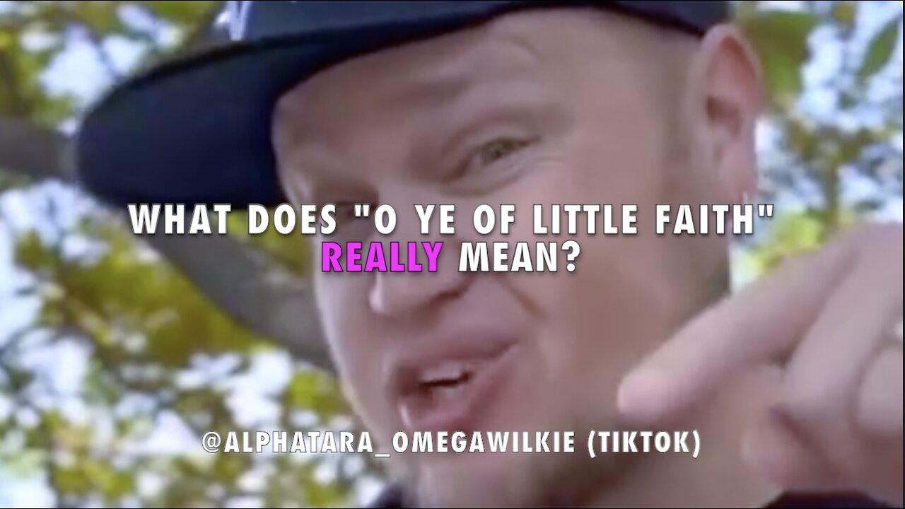 What does "O Ye Of Little Faith" REALLY Mean? @alphatara_omegawilkie