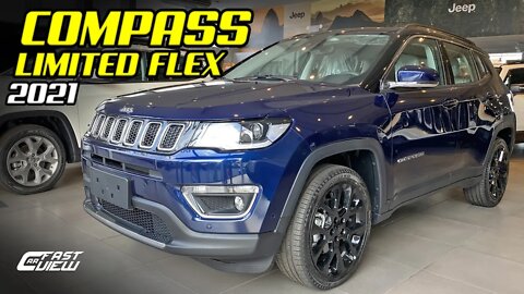 JEEP COMPASS 2021 LIMITED 2.0 FLEX AZUL JAZZ - Fast Car View