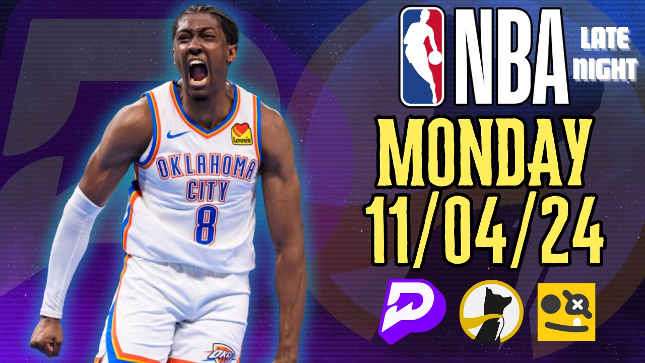 🏀 BEST NBA PLAYER PROPS | MONDAY 11/04/24 | 4 PICKS | BASKETBALL | TODAY | PRIZEPICKS | UNDERDOG