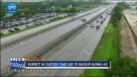 Suspect in custody after law enforcement response closes Interstate 43 in both directions