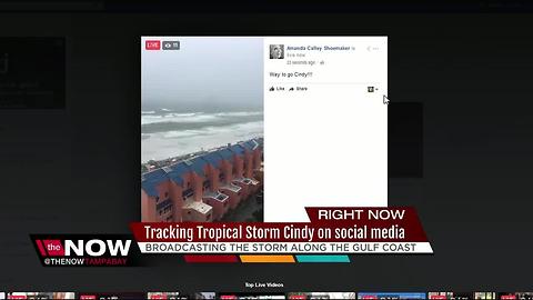 Tracking Tropical Storm Cindy on social media