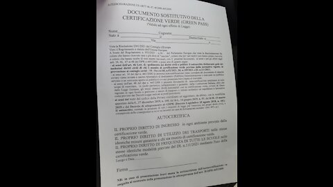 Documento sostitutivo al Green Pass, da condividere il più possibile - Video 50