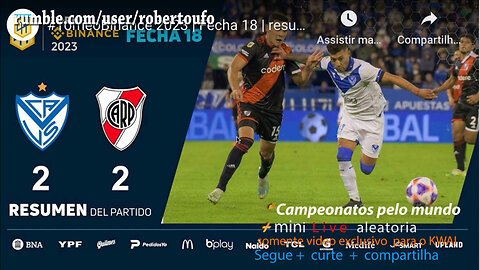 Argentina. Liga Profesional 2023 - Velez Sarsfield – River Plate - 18 fecha