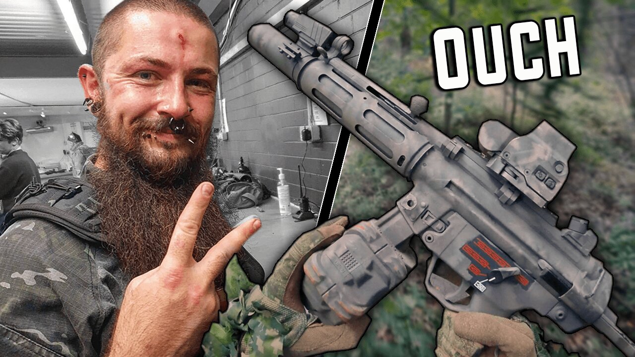 Pissing off airsoft players with OVERPOWERED 1,000rpm MP5SD