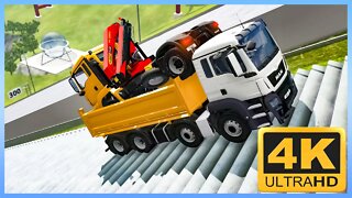 TruckFails | Trucks Man TGS vs Dangerous Stairs #199 | BeamNG.Drive |TrucksFails