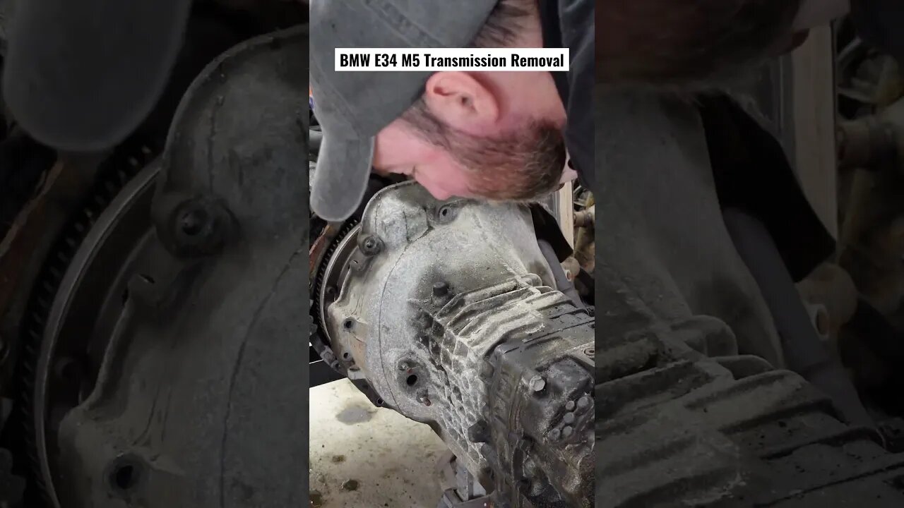 BMW E34 M5 Transmission Removal #bmw #bmwe34 #bmwm5 #diy #cars #restoration #automotive #mechanic