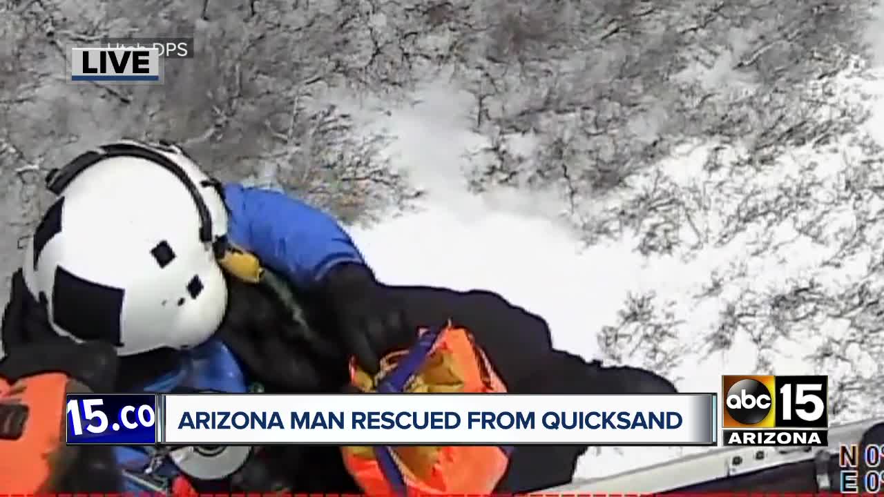 Arizona man trapped in quicksand while hiking in Utah