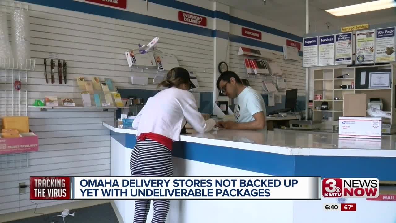 Omaha delivery stores not backed up yet with undeliverable packages