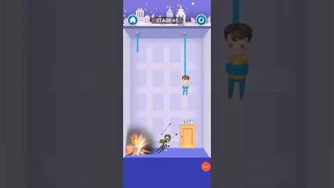 rescue cut rope puzzle 😎 #shorts