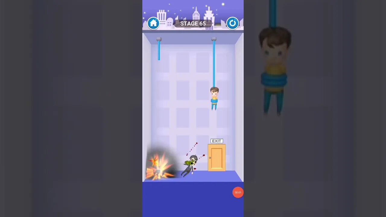 rescue cut rope puzzle 😎 #shorts